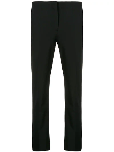 Shop Prada Cropped Tailored Trousers - Black