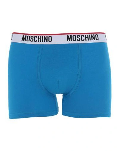 Shop Moschino Boxers In Azure