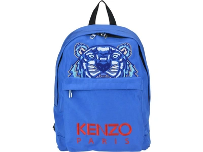 Shop Kenzo Tiger Backpack In French Blue