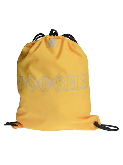 Shop Gosha Rubchinskiy Drawstring Backpack In Yellow
