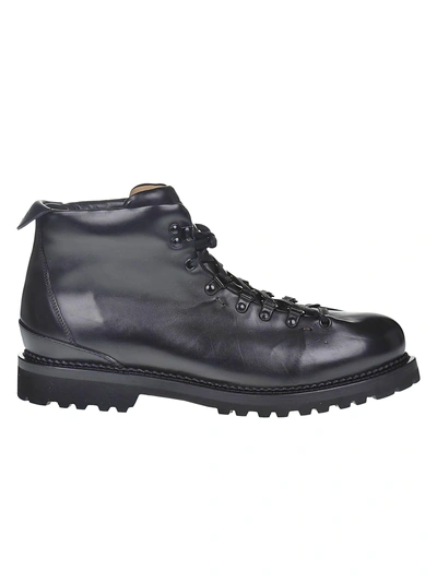 Shop Buttero Classic Lace-up Boots In Black