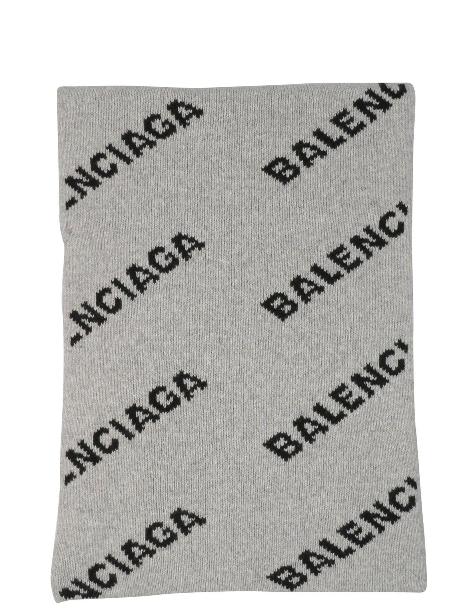 balenciaga scarf grey