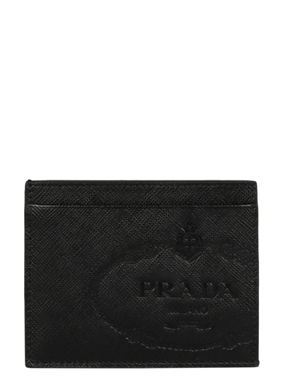 Shop Prada Logo Card Holder In F0002