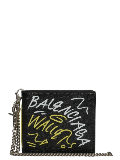 Shop Balenciaga Logo Bi-fold Wallet In 1080