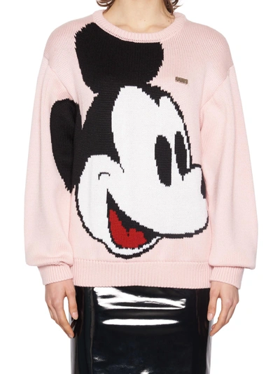 Shop Gcds 'mickey Sweat' Sweater In Pink