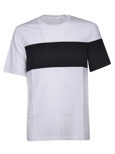 Shop Helmut Lang Band Logo T-shirt In White/black