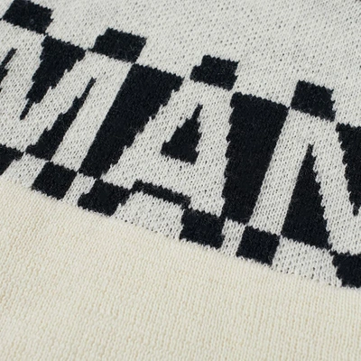 Shop Junya Watanabe Man Knit Man Beanie In White