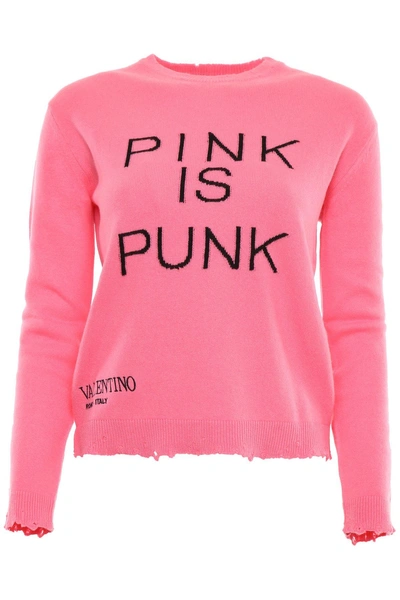 Shop Valentino Pink Is Punk Sweater