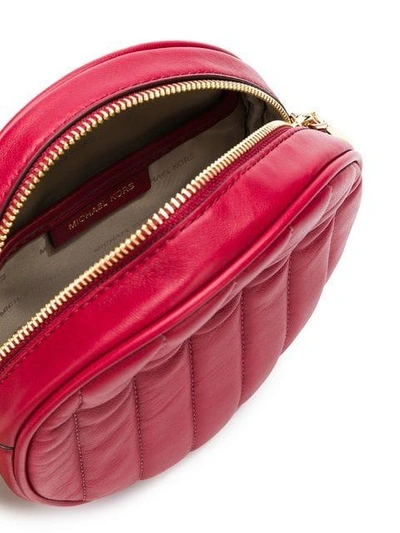 Shop Michael Michael Kors Quilted Canteen Crossbody Bag - Red
