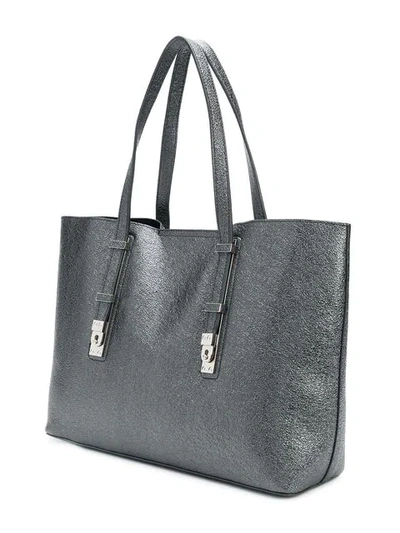 Shop Tosca Blu Creased Large Tote Bag - Black