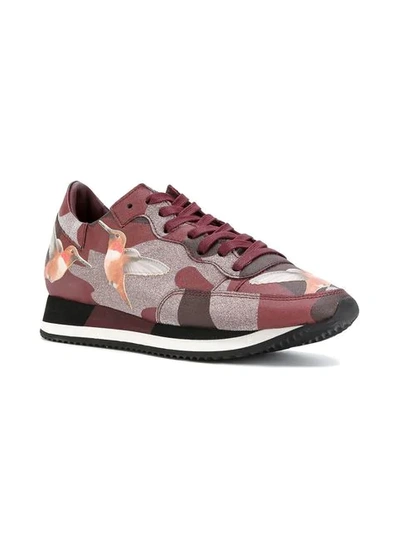 Shop Philippe Model Sneakers Mit Camouflage-print In Red