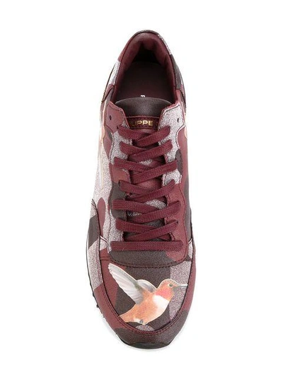 Shop Philippe Model Sneakers Mit Camouflage-print In Red