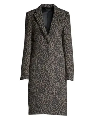 Shop Rta Jamson Leopard Print Coat In Feline Mocha