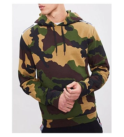 Shop Moschino Camouflage-print Cotton-jersey Hoody