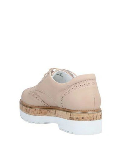 Hogan Lace-up Shoes In Beige