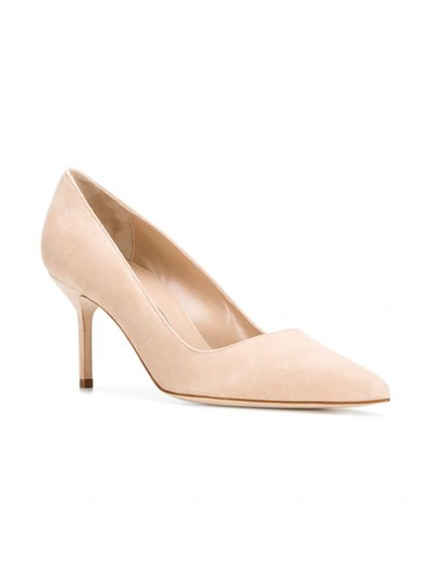 Shop Manolo Blahnik Bb Pumps In Neutrals