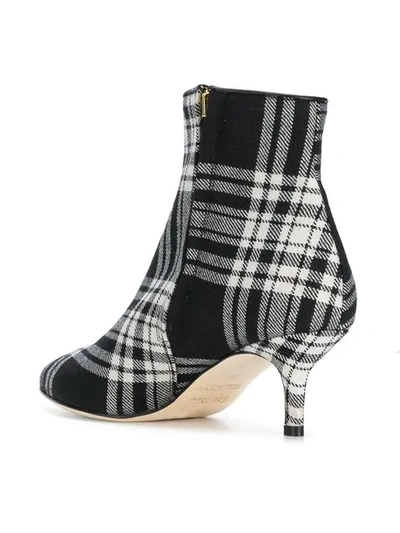 Shop Polly Plume Checked Ankle Boots In Black