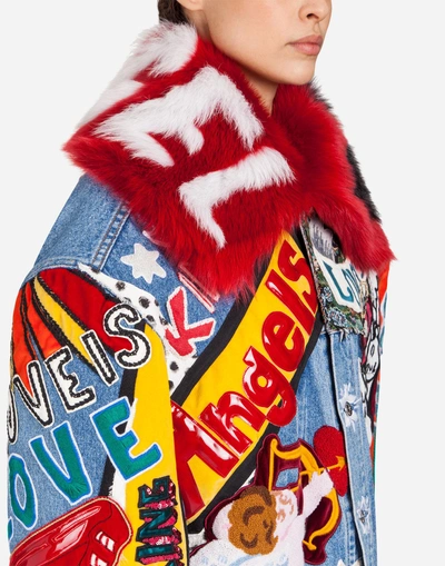 Shop Dolce & Gabbana Denim Jacket In Multi-colored