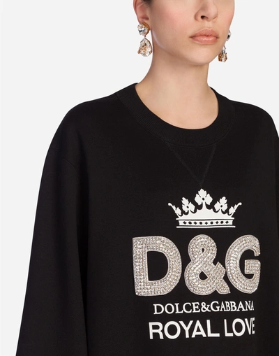 Shop Dolce & Gabbana Cotton Sweatshirt In Black