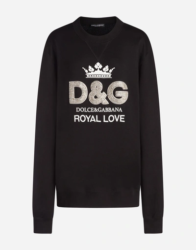 Shop Dolce & Gabbana Cotton Sweatshirt In Black