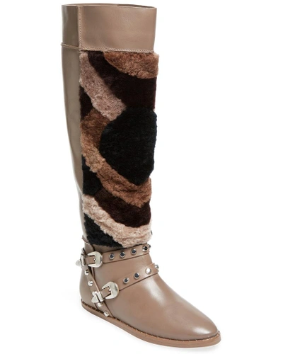 Shop Ivy Kirzhner Husky Leather & Shearling Boot In Nocolor