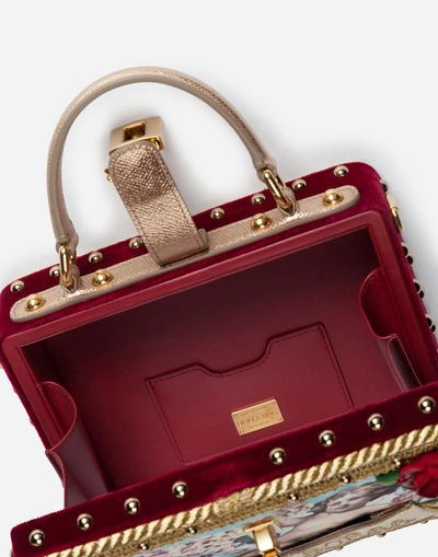 Shop Dolce & Gabbana Dolce Box Bag In A Mix Of Materials With Applications In Multi-colored