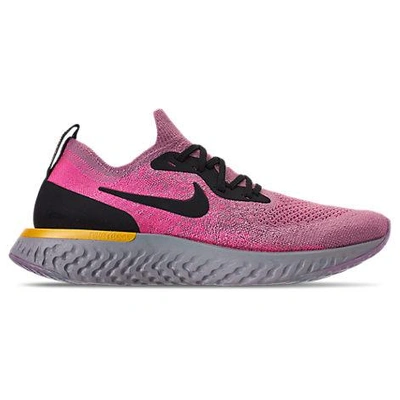Shop Nike Women's Epic React Flyknit Running Shoes, Pink - Size 8.5
