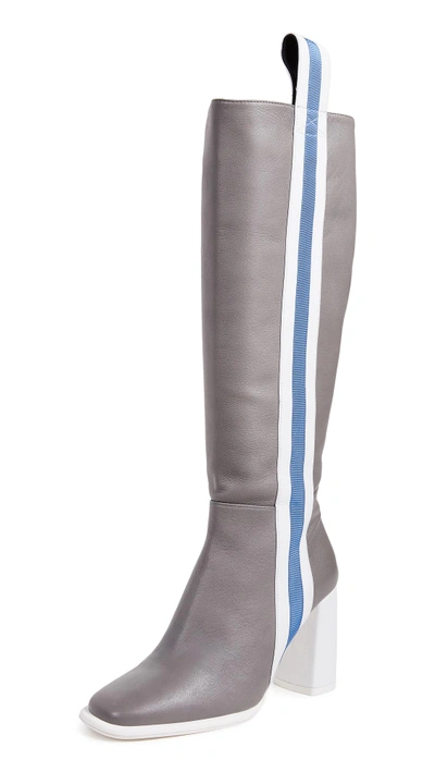 Shop Paloma Barceló Charlotte Tall Boots In Blue
