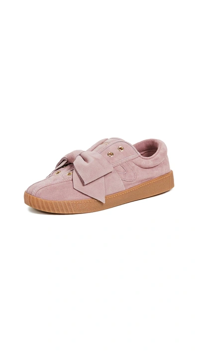 Shop Tretorn Nylite Bow Sneakers In Pink