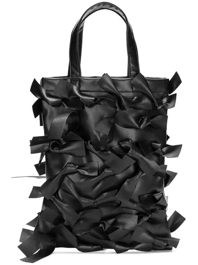 Shop Comme Des Garcons Girl Bow Shopping Tote In Black