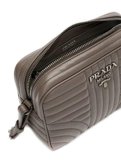 Shop Prada Diagramme Bag - Grey