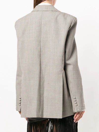 Shop Magda Butrym Contrast Panel Blazer - Neutrals