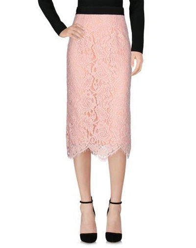 Shop Marco Bologna Midi Skirts In Salmon Pink