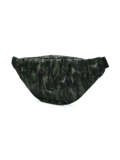 Shop Dolce & Gabbana Camouflage Print Belt Bag In Green