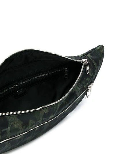 Shop Dolce & Gabbana Camouflage Print Belt Bag In Green