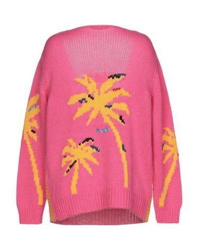 Shop Ermanno Scervino Woman Sweater Fuchsia Size 6 Cashmere, Cotton In Pink