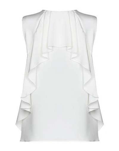 Shop Oscar De La Renta Silk Top In White