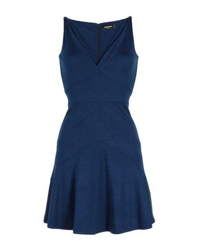 Shop Dsquared2 Short Dress In Dark Blue