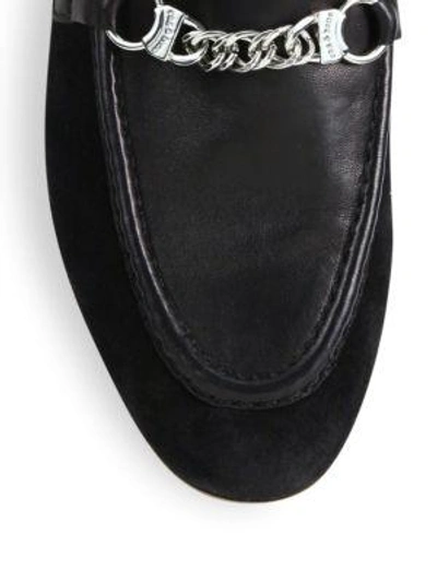Shop Rag & Bone Cooper Suede Chain Loafers In Black