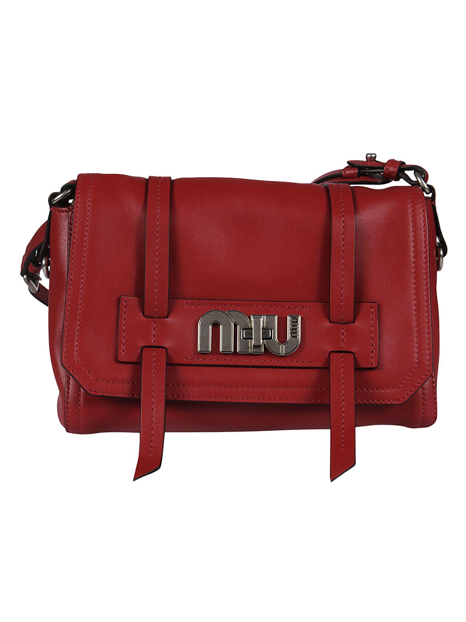 Miu Miu Grace Lux Shoulder Bag In F068z Fuoco ModeSens