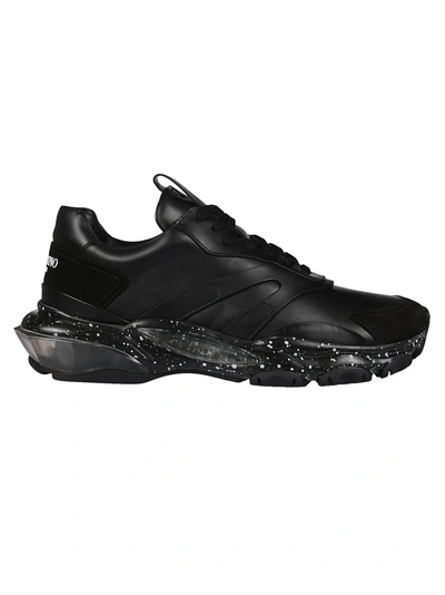 Shop Valentino Bounce Sneakers In 0no Nero Nero Trasparente