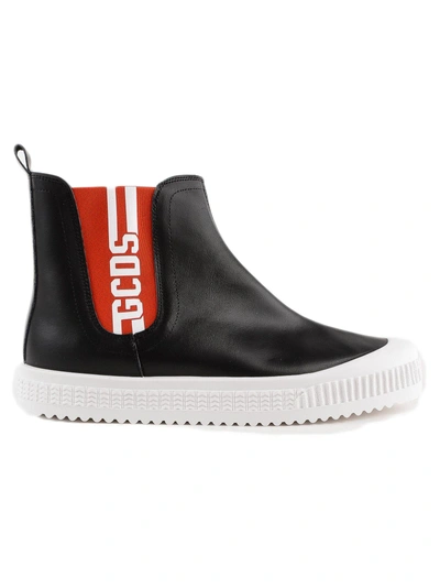 Shop Gcds Logo Hi-top Sneakers In Black