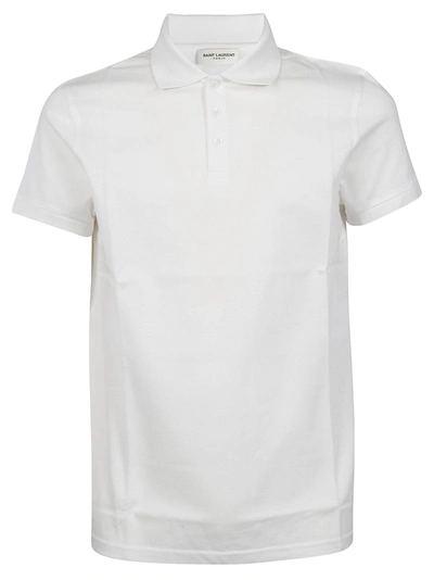 Shop Saint Laurent Classic Polo Shirt In Blanc