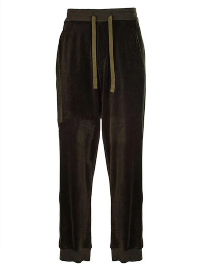 Shop Haider Ackermann Velour Track Pants In Brown