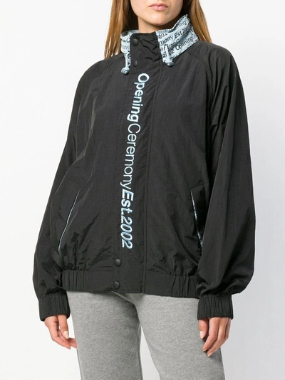 Shop Opening Ceremony Crinkle Wind Jacket In Black