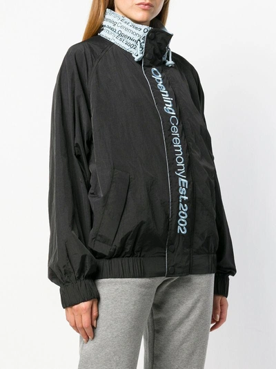 Shop Opening Ceremony Crinkle Wind Jacket In Black