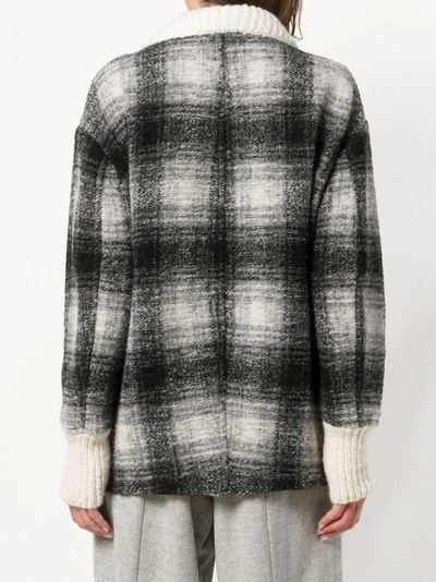 Shop Isabel Marant Étoile Gimo Checked Coat - Grey