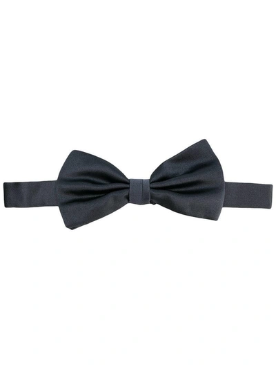 Shop Canali Classic Bow Tie In Grey