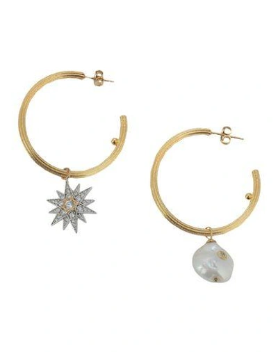 Shop Apples & Figs Earrings In Gold