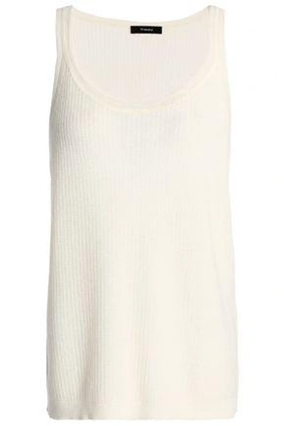 Shop Theory Woman Waffle-knit Cashmere Tank Ivory